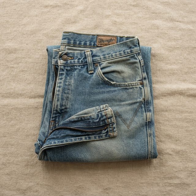 Jean Wrangler vintage bleu coupe droite
